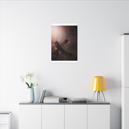 Moody Ink Brushstroke Canvas Art - Moody Minimal Dark Japandi