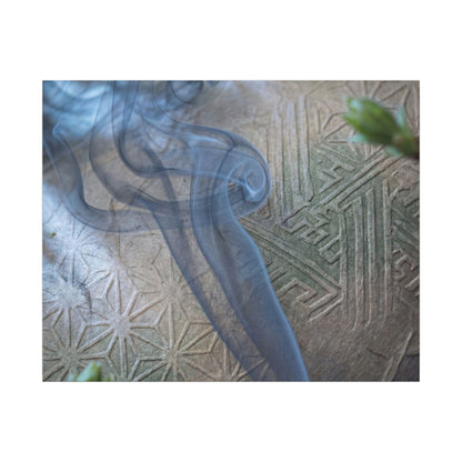 Spring Incense Smoke Japanese Pattern Canvas Art | Neutral Decor