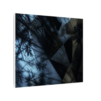 Shadow Play Winter Canvas Art | Dark Japandi Luxurious Design