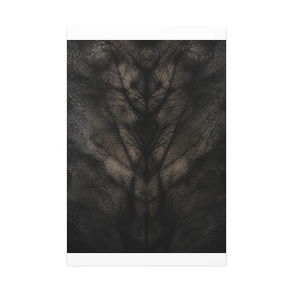 Seijaku Shadow Play Canvas Art - Dark Japandi Charcoal Ink