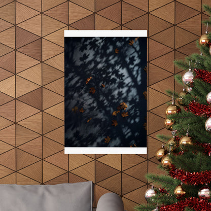 Shadow Play Shadow Zen Wall Art Print | Luxurious Dark Japandi Art
