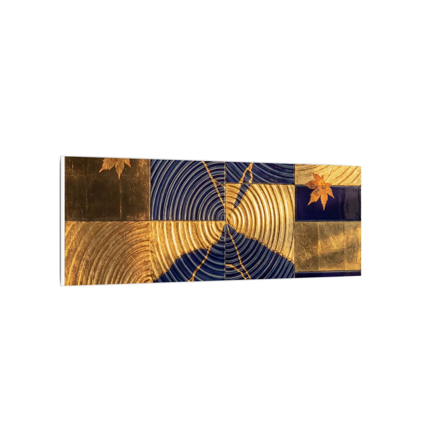 Autumn Water Ripple Crackle Gold Canvas Art | Artful Decor