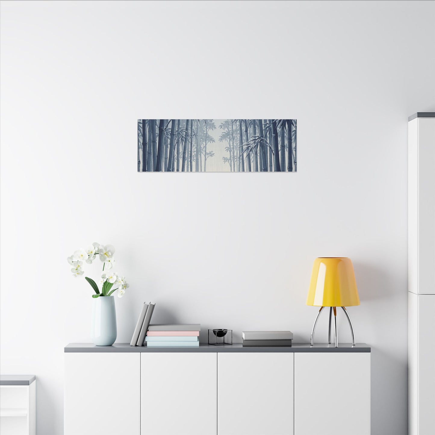 Bamboo Grove Canvas Art | Winter Zen Ukiyo E Inspired Art