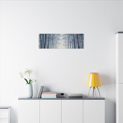 Bamboo Grove Canvas Art | Winter Zen Ukiyo E Inspired Art