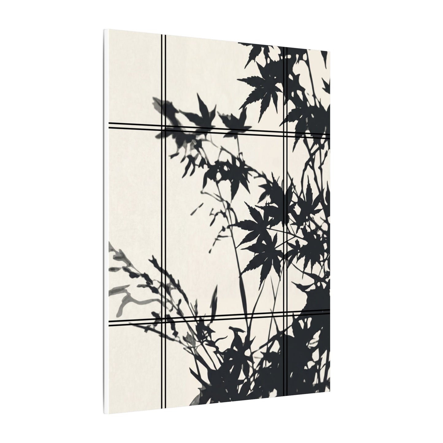 Shoji Screen Canvas Art | Summer Japandi Minimal Line Art