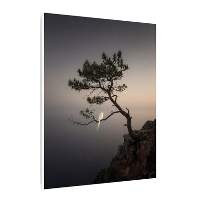 Dawn Pine Tree Canvas Art - Dark Japandi Datsuzoku