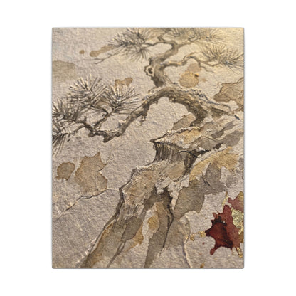 Pine Tree Canvas Art | Winter Japandi Japanese Pattern Art