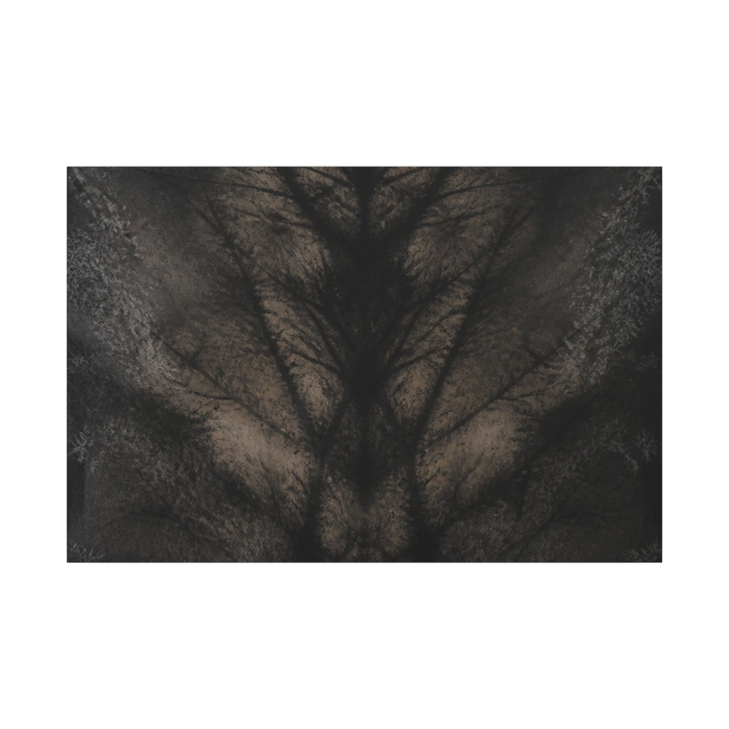 Seijaku Shadow Play Canvas Art - Dark Japandi Charcoal Ink