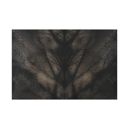 Seijaku Shadow Play Canvas Art - Dark Japandi Charcoal Ink