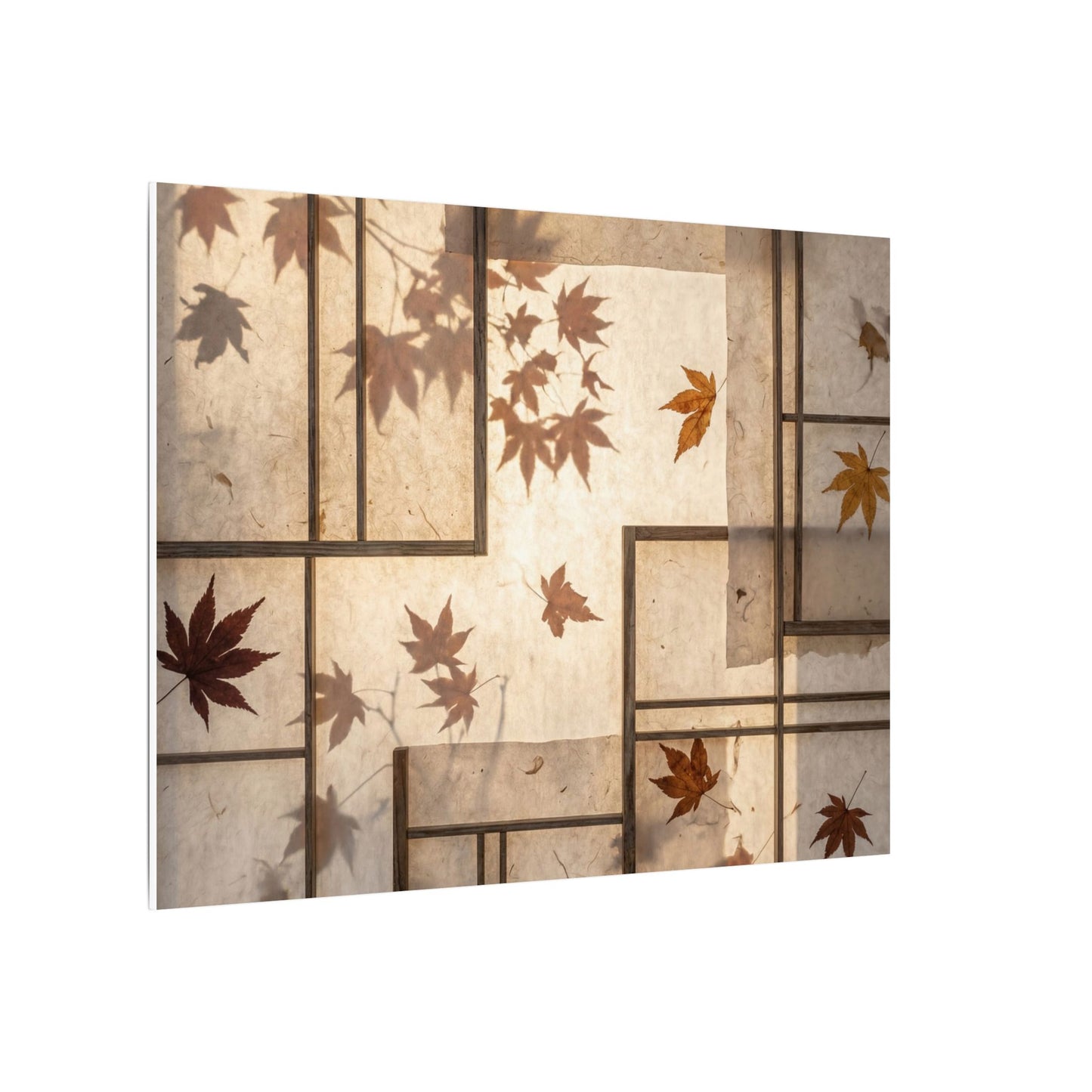 Shoji Screen Japanese Pattern Canvas Art | Neutral Japandi Art