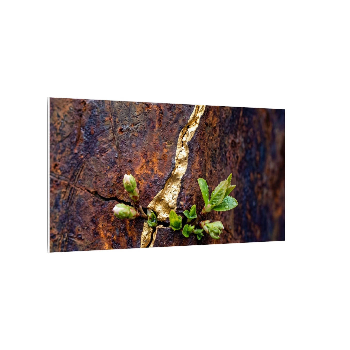 Overcast Rust Patina Canvas Art - Kintsugi Datsuzoku