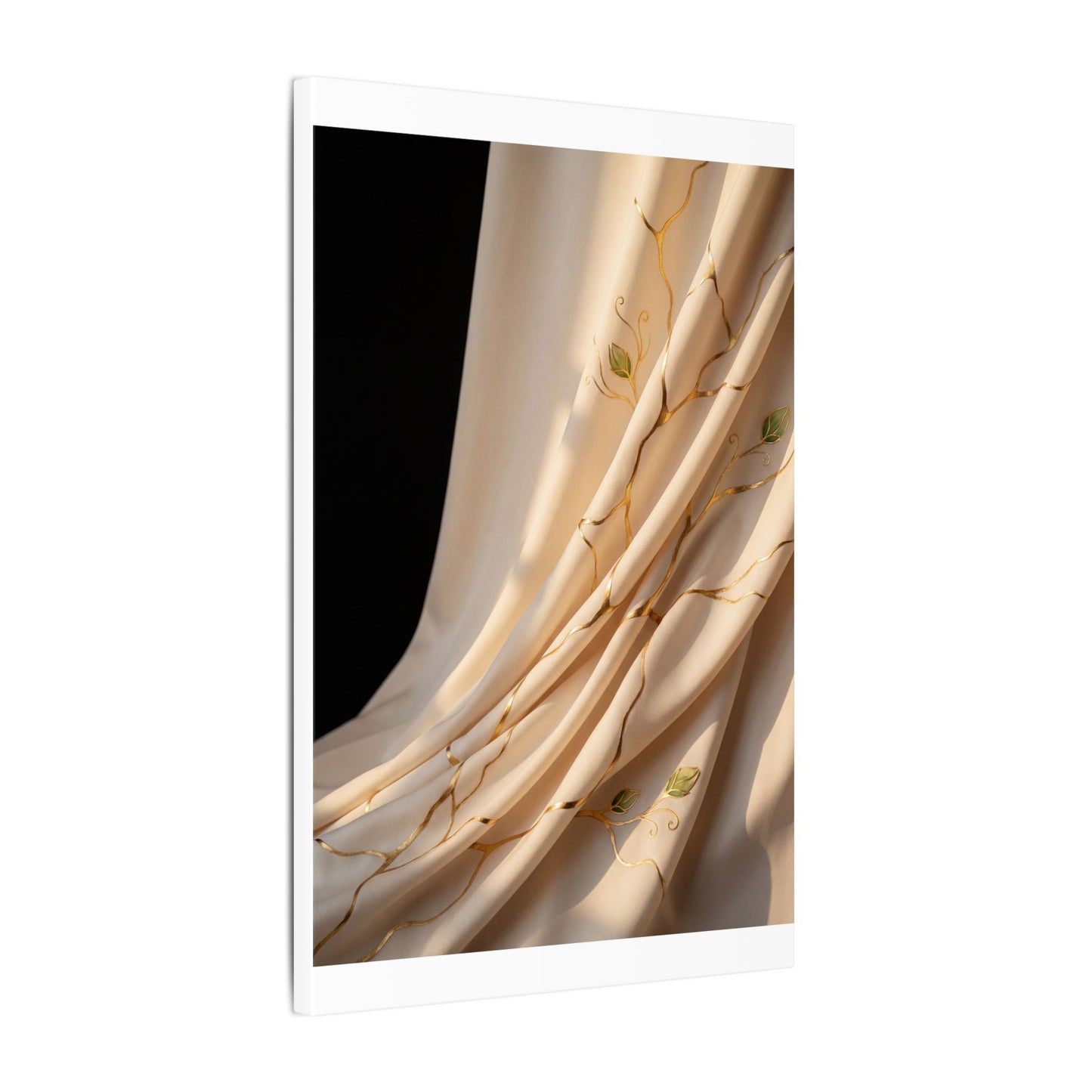 Golden Hour Silk Drape Canvas Art - Kintsugi Fukinsei