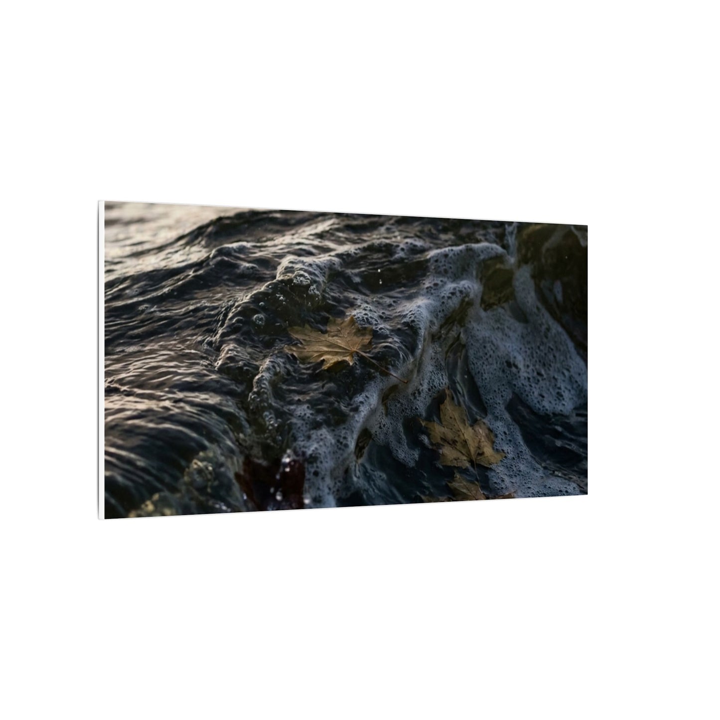 Dark Japandi Ocean Wave in Dawn | Moody Minimal Canvas Art