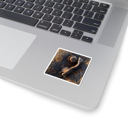 Rust Patina Winter Sticker | Dark Japandi Luxurious Design