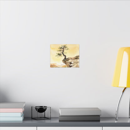 Golden Hour Pine Tree Canvas Art - Japandi Fukinsei