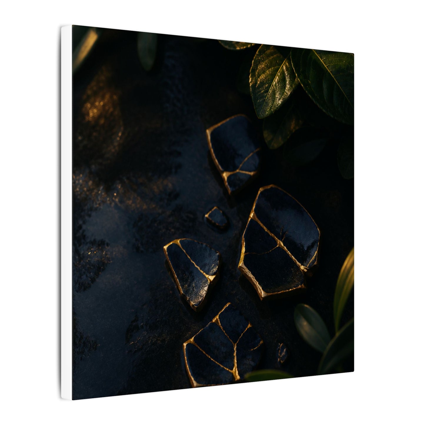 Summer Broken Pottery Moody Minimal Canvas Art | Atmospheric Decor