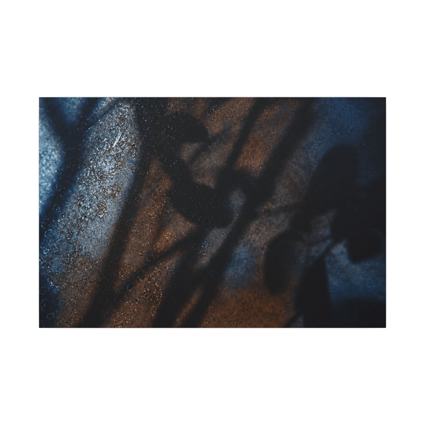 Moonlight Shadow Play Canvas Art - Dark Japandi Ma