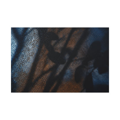 Moonlight Shadow Play Canvas Art - Dark Japandi Ma