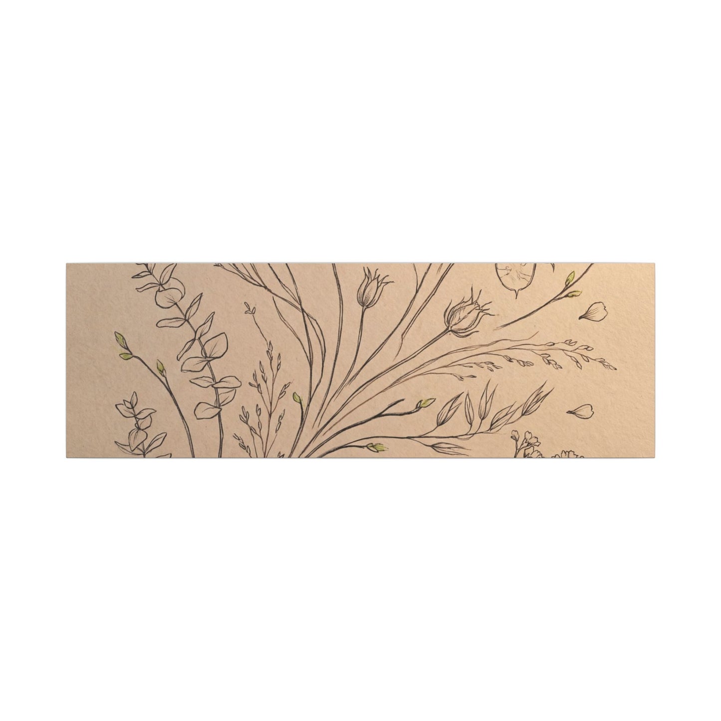 Dried Flowers Canvas Art | Spring Japandi Minimal Line Art