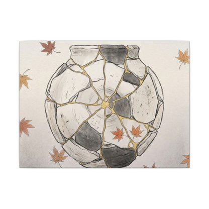 Japandi Broken Pottery in Dawn | Minimal Line Canvas Art Art Print