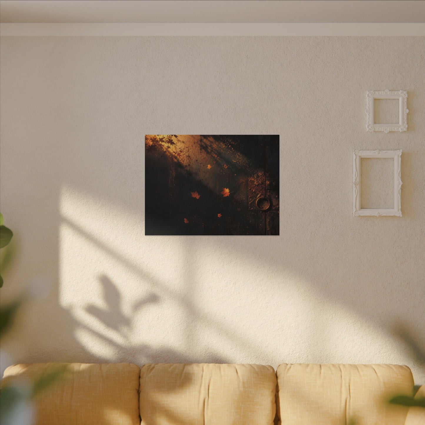 Dark Japandi Rust Patina in Golden Hour | Shadow Zen Canvas Art