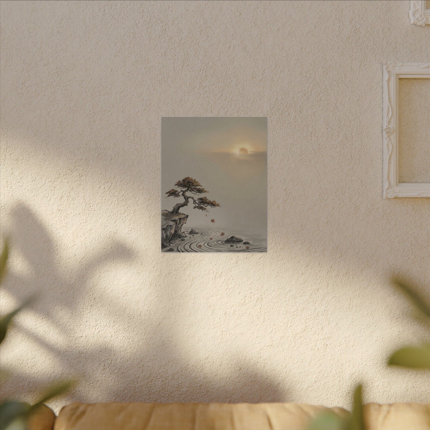 Pine Tree Canvas Art | Autumn Zen Karesansui Art