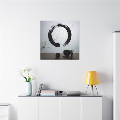 Tea Ceremony Enso Canvas Art | Peaceful Zen Art