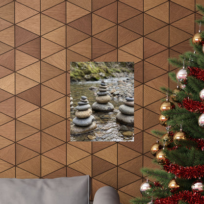 Bamboo Grove Winter Wall Art Print | Zen Peaceful Design