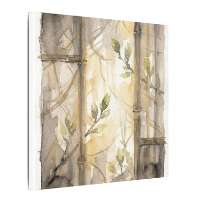 Shoji Screen Spring Canvas Art | Japandi Cozy Design