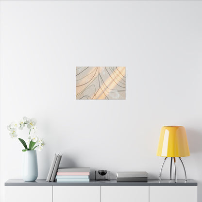 Shoji Screen Minimal Line Canvas Art | Warm Japandi Art