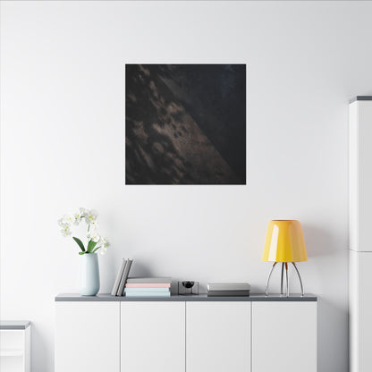 Shadow Play Winter Canvas Art | Dark Japandi Moody Design