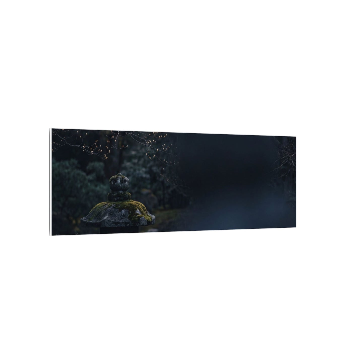 Spring Stone Lantern Moody Minimal Canvas Art | Bold Decor
