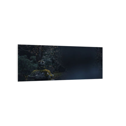 Spring Stone Lantern Moody Minimal Canvas Art | Bold Decor