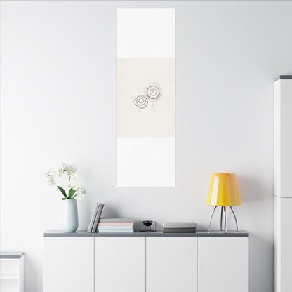River Stones Canvas Art | Winter Japandi Minimal Line Art