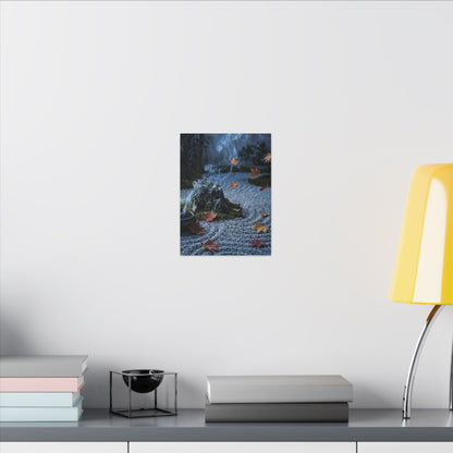 Autumn Incense Smoke Karesansui Canvas Art | Calm Decor