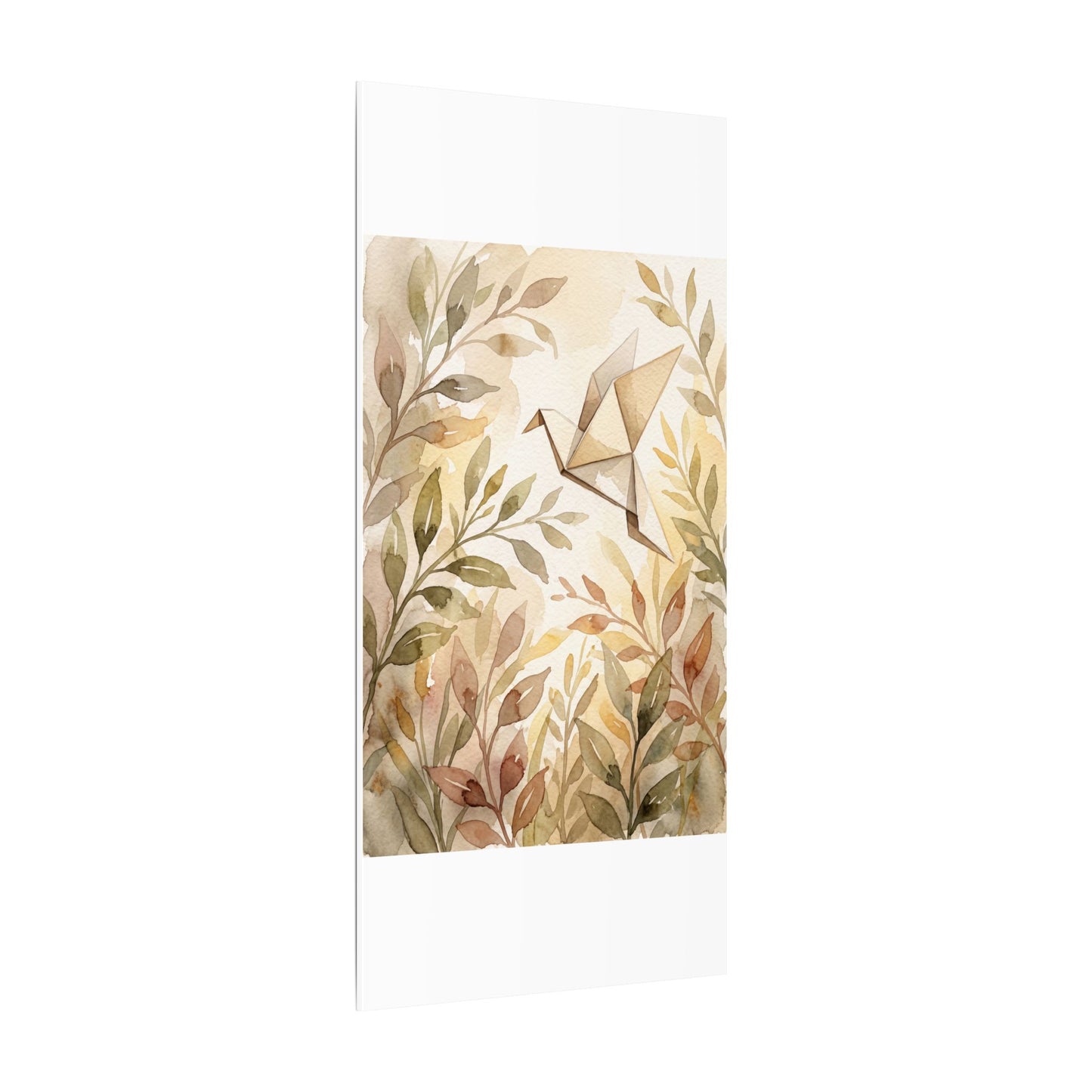Fukinsei Paper Fold Canvas Art - Japandi Watercolor