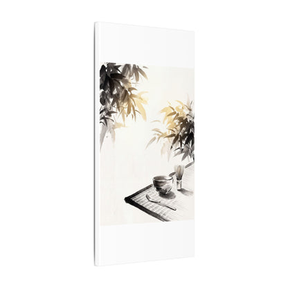 Tea Ceremony Sumi E Canvas Art | Serene Zen Art