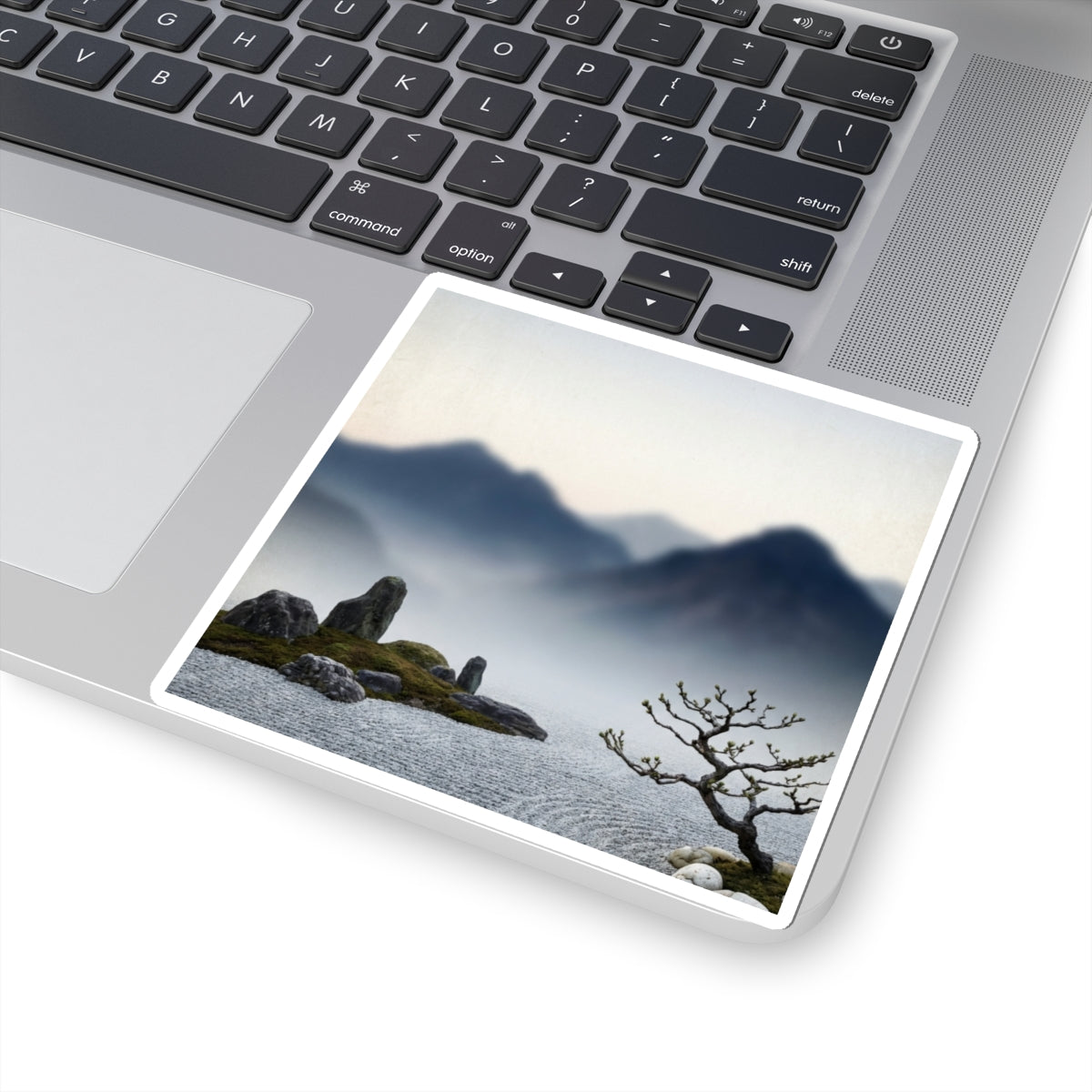 Shibui Mountain Mist Sticker - Zen Karesansui Art Print