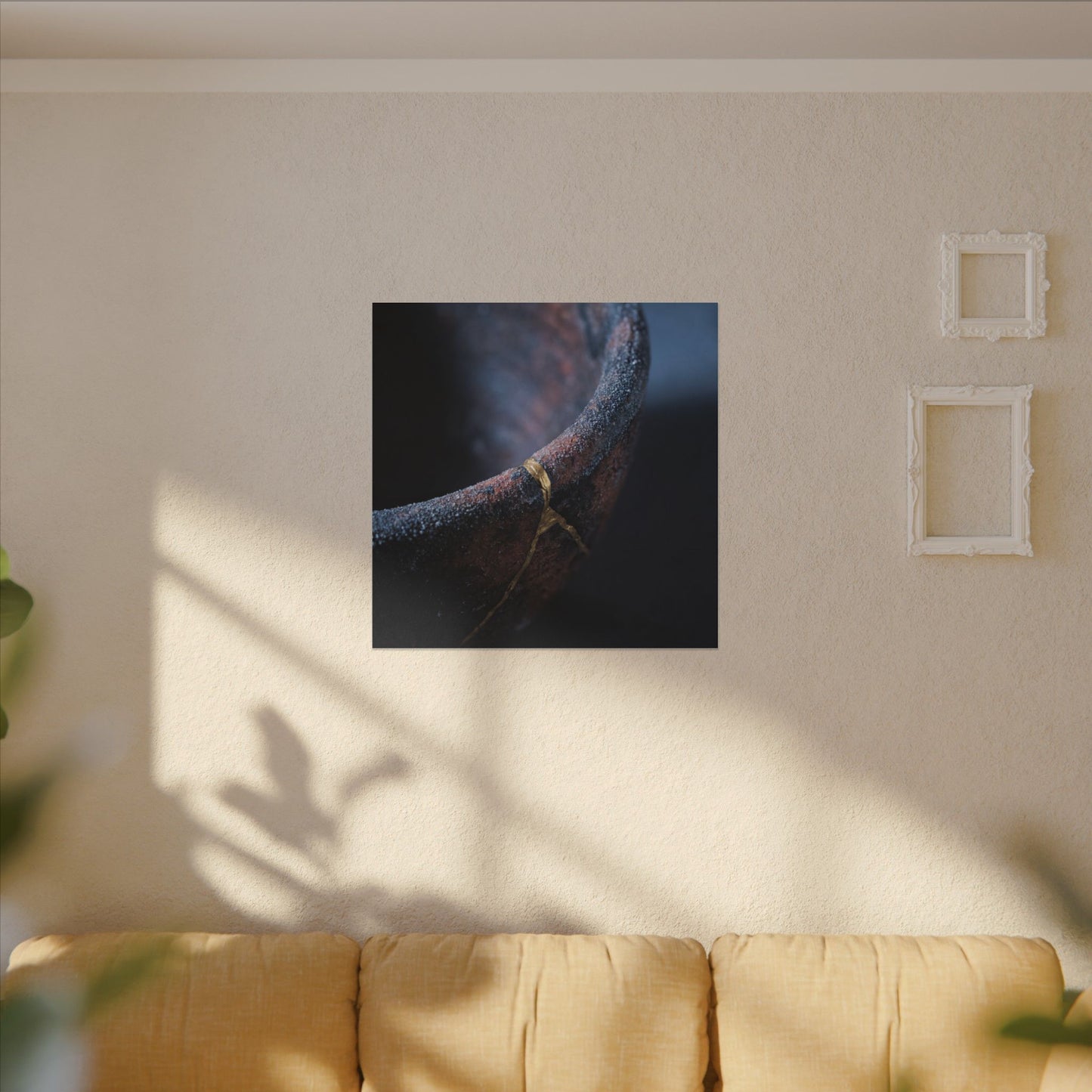 Artful Ceramic Bowl Canvas Art - Broken Beauty Kintsugi