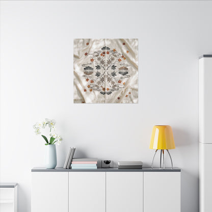 Elegant Silk Drape Canvas Art - Japanese Pattern Japandi