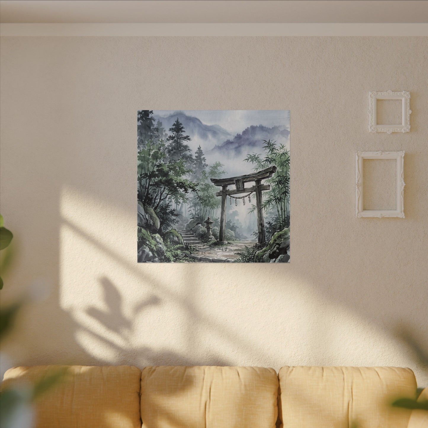Moonlight Torii Gate Canvas Art - Zen Fukinsei