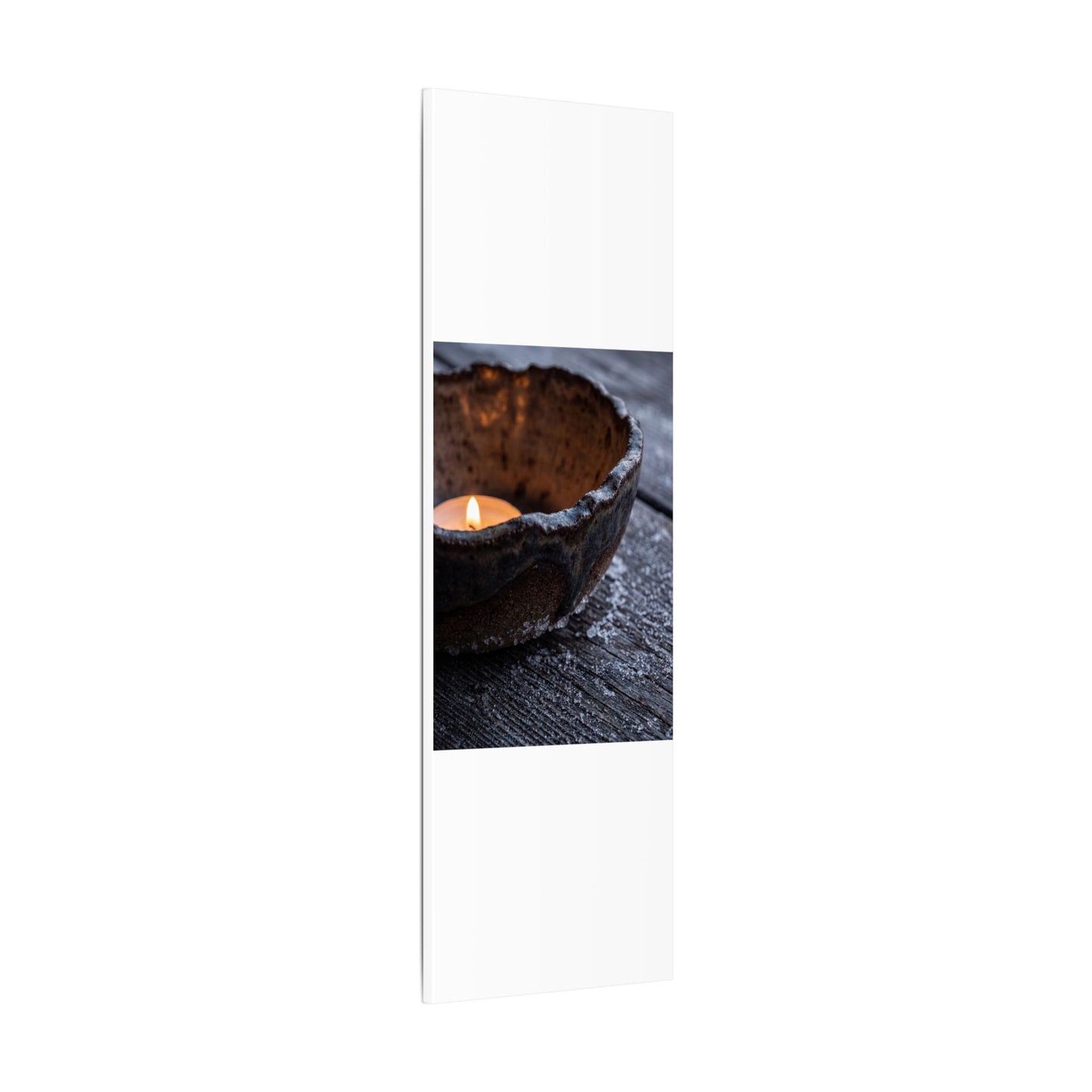 Atmospheric Ceramic Bowl Canvas Art - Moody Minimal Dark Japandi