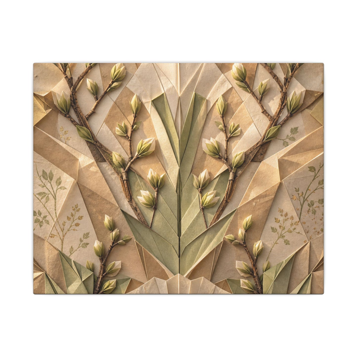 Kanso Paper Fold Canvas Art - Japandi Japanese Pattern