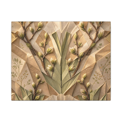 Kanso Paper Fold Canvas Art - Japandi Japanese Pattern
