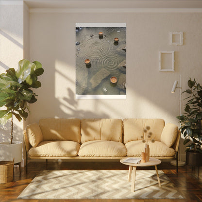 Water Ripple Canvas Art | Winter Japandi Japanese Pattern Art