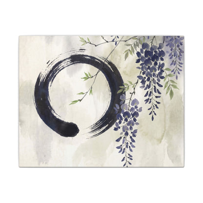 Wisteria Enso Canvas Art | Serene Zen Art