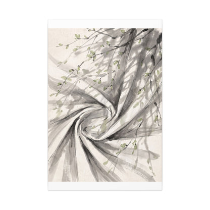 Silk Drape Spring Canvas Art | Zen Contemplative Design