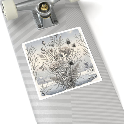 Seijaku Dried Flowers Sticker - Zen Ukiyo E Inspired