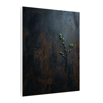 Rust Patina Moody Minimal Canvas Art | Moody Dark Japandi Art