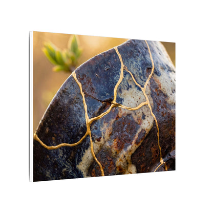 Fukinsei Rust Patina Canvas Art - Kintsugi Gold Repair